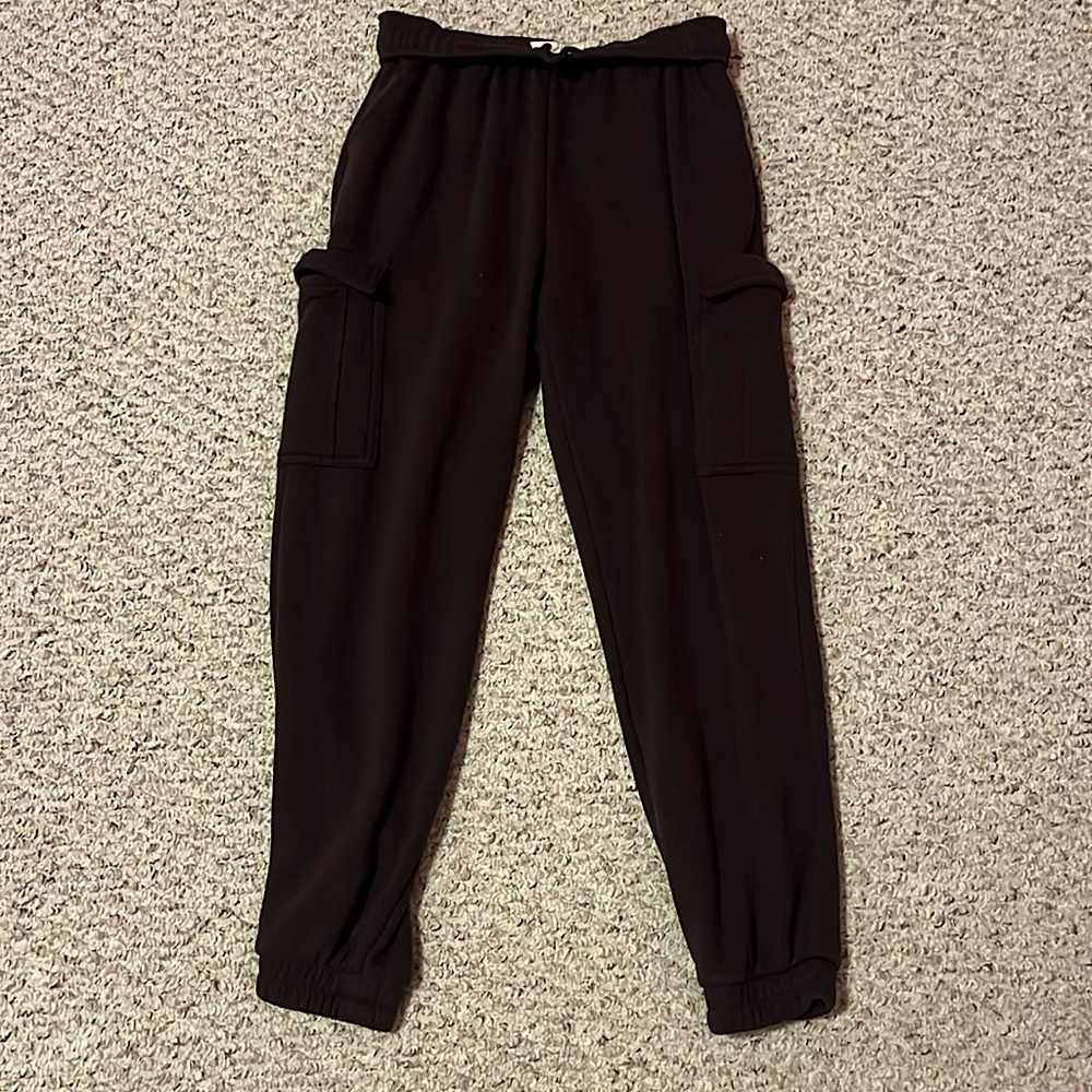 Chocolate Brown Cargo Sweatpants
